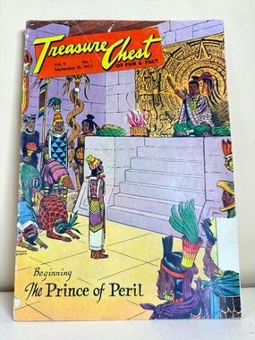 1953 TREASURE CHEST of FUN and FACT Magazine, Volume 9, No. 1